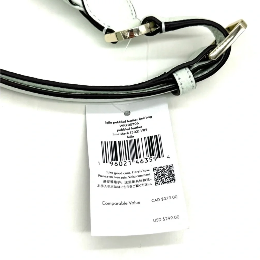 Kate Spade Leila Lime Sherbet Leather Belt Bag Lime Sherbet - Picture 9 of 9